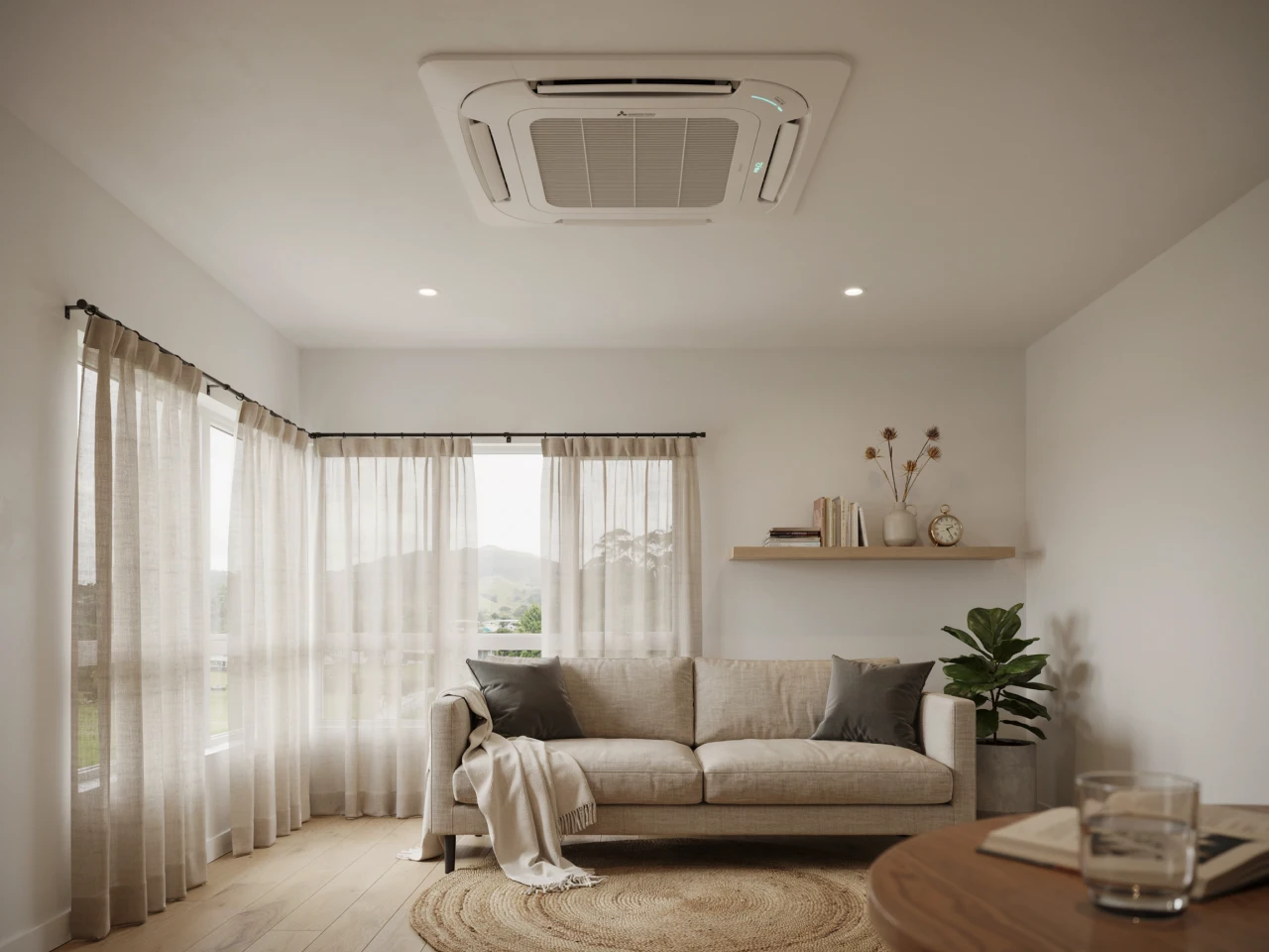 Ceiling cassette heat pump in Palmerston North