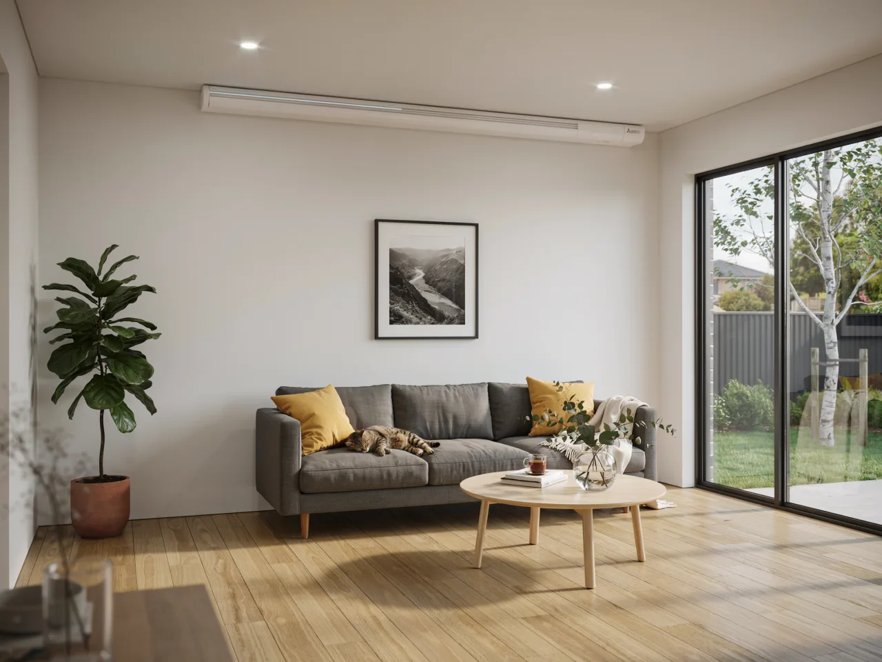 Ducted heat pump in Palmerston North living room