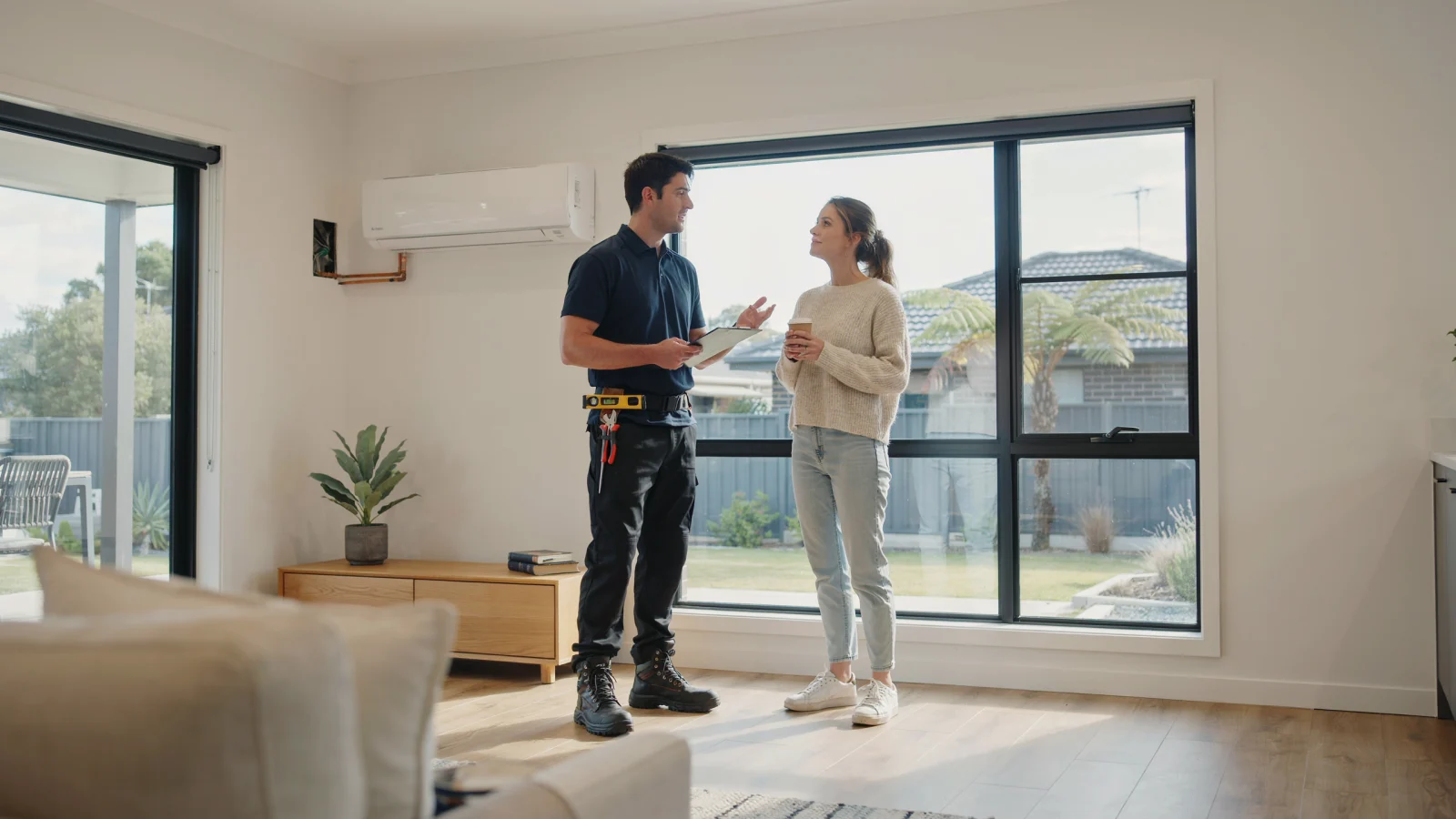 Heat pump quote consultation in Palmerston North home