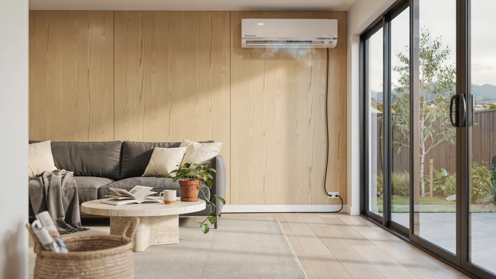 Heat pump installation in a modern Palmerston North home